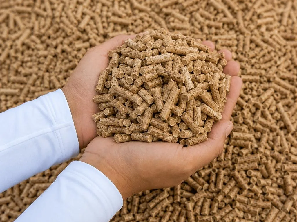 Premium Wood Pellet Close-up